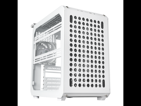 Cooler Master QUBE 500 Flatpack White High Airflow Gaming ATX PC Mid-Tower, Customizable, Tempered Glass, Vertical GPU Mount, 365mm GPU Clearances, USB-C, Carrying Handle, Gem Mini (Q500-WGNN-S00)