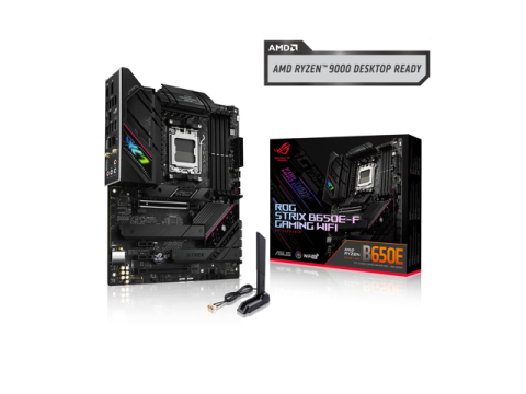 ASUS ROG Strix B650E-F Gaming WiFi AMD B650 AM5 Ryzen™ Desktop 9000 8000 & 7000 ATX motherboard, 12+2 power stages, DDR5, 3x M.2 slot, PCIe® 5.0, WiFi 6E, 2.5G LAN, USB 3.2 Gen 2x2 Type-C®, Aura Sync