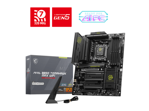 MSI MAG B850 TOMAHAWK MAX WIFI AM5 AMD B850 SATA 6Gb/s 5G Network Wi-Fi7 DDR5 Motherboard