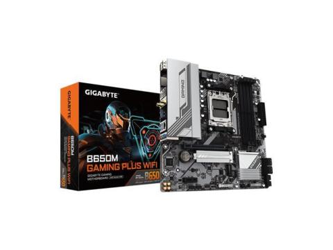 GIGABYTE B650M GAMING PLUS WIFI AM5 LGA 1718 AMD B650 M-ATX, DDR5, PCIe 4.0 M.2, PCIe 4.0, USB 3.2 Gen 1 Type-C, Wi-Fi 6E, 2.5GbE LAN