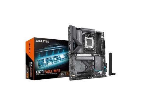 GIGABYTE X870 EAGLE WIFI7 AM5 LGA 1718, ATX, DDR5, 4 x SATA 6Gb/s,  3x M.2, PCIe 5.0, USB4, Wi-Fi 7, 2.5GbE LAN, EZ-Latch