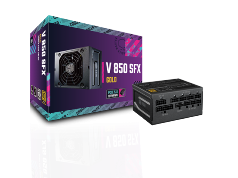 Cooler Master V850 SFX Gold 850W Fully Modular Power Supply - 80+ Gold Certified SFF PSU, ATX 3.1 & PCIe 5.1 Ready, 90 Degree Angled Cable, Low Noise, Small Form Factor ITX PSU, 10-Year Warranty,Black