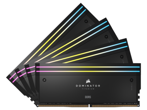 CORSAIR Dominator Titanium 64GB (4 x 16GB) DDR5 6400 (PC5 51200) Desktop Memory Model CMP64GX5M4B6400C32