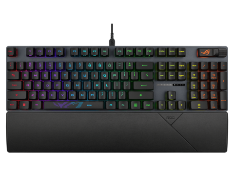 ASUS ROG Strix Scope II RX Gaming Keyboard - IP57-rated, Dampening Foam, Pre-lubed ROG RX Red Optical Switches, ABS Keycaps, multi-function controls, Xbox Game Bar function hotkeys, RGB - Black
