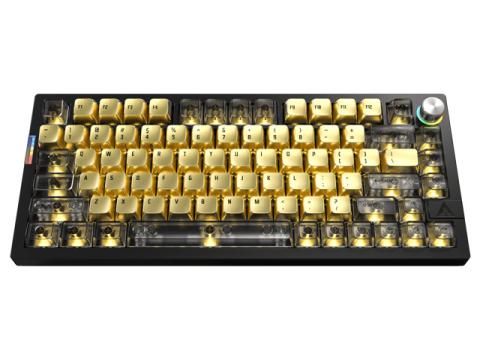 MONTECH MKey Pro Newegg 25th Anniversary Limited Gold Edition Mechanical Gaming Keyboard, Tri-Mode Bluetooth 5.2 / 2.4GHz Wireless / USB-C Wired, 75% Layout, Hot-Swappable, VIA/QMK, Gateron G Pro 3.0