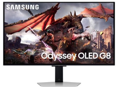 Samsung 32" Odyssey G8 4K OLED  UHD 240Hz 0.03ms Smart Gaming Monitor Glare Free, G-Sync compatible with Sleek Metal Design -  LS32DG802SNXZA