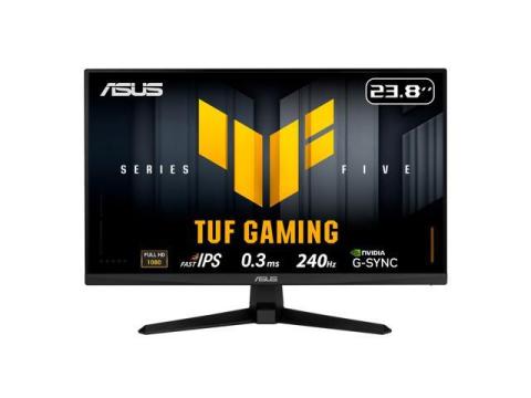 ASUS TUF Gaming Series 5 - VG249QM5A Gaming Monitor– 23.8" FHD(1920 x 1080) Fast-IPS, 240Hz, 0.3ms, G-SYNC® compatible, AMD FreeSync™ Premium, ELMB SYNC, 99% sRGB, DisplayWidget Center, Gaming AI,