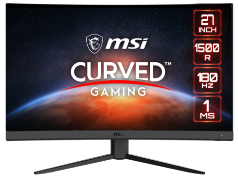 MSI Full HD Non-Glare 1ms 1920 x 1080 180Hz Refresh Rate Resolution Free Sync 27" Curved Gaming Monitor (G27C4 E3) - Black