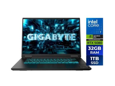 GIGABYTE - GAMING A16 PRO Gaming Laptop - 165Hz 2560x1600 WQXGA - NVIDIA GeForce RTX 5080 - Intel Core 7 240H - 1TB SSD with 32GB LPDDR5X RAM - Windows 11 Home (GAMING A16 PRO DYHG5USCC4SH)