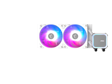 MSI MAG Coreliquid A13 240 White - AIO ARGB Liquid Cooling - 240mm Radiator - Dual 120mm ARGB PWM Fans - EZ Connect - LGA 1700/1851/AM5/AM4 Compatible