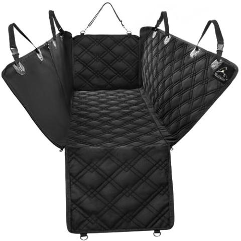 Meadowlark Dog Car Seat Cover, X-Large Heavy Duty Dog Seat Cover for Back Seat, Extra Padded Non-Slip Dog Hammock, Water-Resistant Back Seat Protector for Cars Trucks and SUVs (60” W x 64" L)