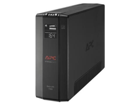 APC BX1500M Back-UPS Pro, 1500VA, Tower, 120V, 10 NEMA 5-15R outlets, AVR, LCD - Tower - 16 Hour Recharge - 3 Minute Stand-by -120 V Input-120 V AC Output -5 x NEMA 5-15R,5xNEMA 5-15R Surge Receptacle