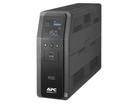 APC BR1500MS2 Back-UPS Pro 1500VA/900W, Tower, 120V, 10x NEMA 5-15R outlets, AVR, USB Type A + C ports, LCD, User Replaceable Battery -Tower - AVR - 16 Hour Recharge -4.10 Minute Stand-by -120 V Input