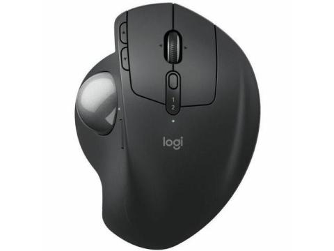 Logitech MX Ergo S Trackball - Optical - Wireless - 32.81 ft - Bluetooth/Radio Frequency - Rechargeable - Graphite - USB Type A - 2048 dpi - Scroll Wheel - 8 Button(s) - 6 Programmable Button(s) - Med