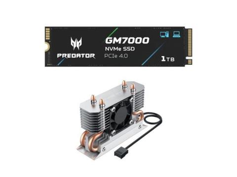 Acer Predator GM7000 1TB NVMe Gen4 Gaming SSD w/ Titanium Micro Nitro Pro M.2 NVMe Heatsink