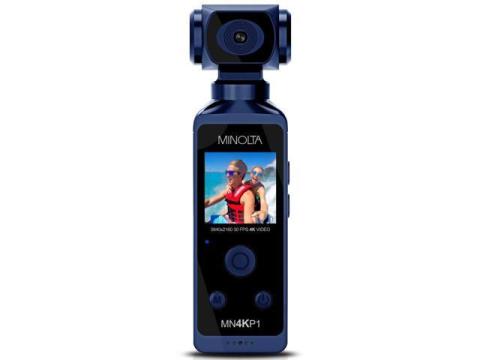 Minolta MN4KP1 4K Ultra HD Wi-Fi Enabled Pocket Camcorder, Blue