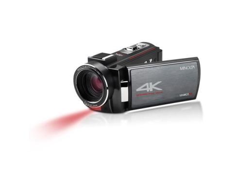 Minolta MN4K25NV 4K Ultra HD 30MP 3" Touchscreen Camcorder with Night Vision, Black