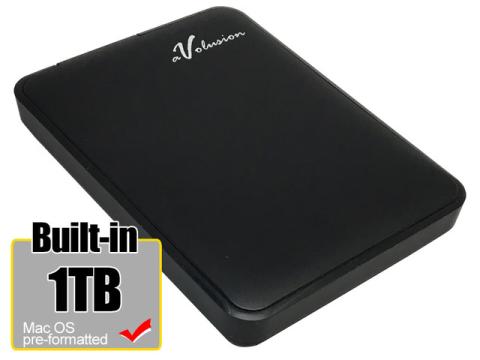 Avolusion 1TB USB 3.0 Portable External Hard Drive (MacOS Pre-Formatted) HD250U3-Z1 - Retail w/2 Year Warranty