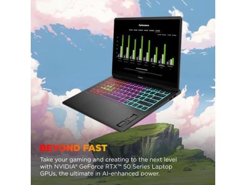 HP OMEN - Transcend 14" 120Hz 3K OLED Gaming Laptop - Intel Core Ultra 7-255H - 32GB Memory - NVIDIA GeForce RTX 5060 - 1TB SSD - Shadow Black