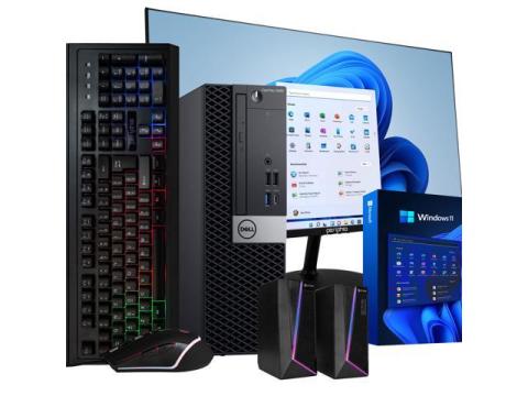 Dell OptiPlex 5060 - Windows 11 Desktop Computer | Intel i5-8500 Six Core (4.3GHz Turbo) | 16GB DDR4 RAM | 500GB SSD Solid State + 1TB HDD | WiFi + Bluetooth | Peripheral Computer Package