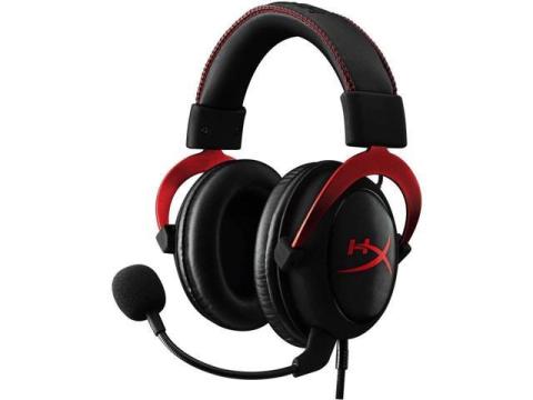 HyperX Cloud II - Gaming Headset, 7.1 Surround Sound, Memory Foam Ear Pads, Durable Aluminum Frame, Detachable Microphone, Works with PC, PS4, Xbox One - Red&Black