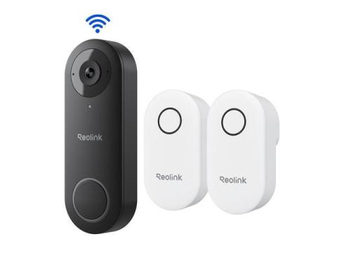 REOLINK Video Doorbell WiFi Camera With 2PCs Chime V2, Wired 5MP Outdoor, 180 Wide Angle, Smart Detection, 5G/2.4GHz Dual-band WiFi, 2 Way Talk, Local Storage Works w/Google Assistant, No Subscription