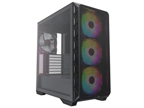 Montech AIR 903 MAX, E-ATX Mid Tower Case, High Airflow, 3x 140mm ARGB PWM & 1x 140mm PWM Fans Pre-installed, Tempered Glass Side Panel, Mesh Front, TYPE-C, Support 4090 GPUs, Black