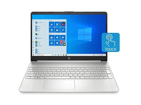 HP 15-inch Touchscreen Laptop, AMD Ryzen 3 3250U, 8 GB RAM, 256 GB SSD, Windows 10 Home in S Mode (15-ef1020nr, Natural Silver)