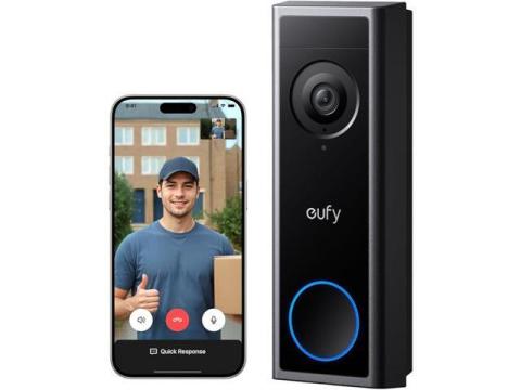 eufy Security Video Doorbell C30, Battery Powered, 2K FHD, 16:9 Expanded View, Easy Installation, Ring Call, Human and Motion Detection, HomeBase S380 Compatible, No Monthly Fee