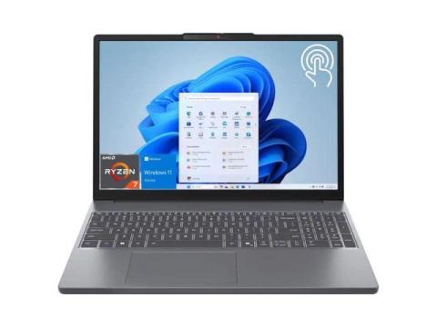 Lenovo IdeaPad Slim 3 15.3" FHD+ Touchscreen Laptop, Latest Gen AMD Ryzen 7 170(>Ryzen 7 7730U), Radeon 680M Graphics, 16GB DDR5, 512GB SSD, Wi-Fi 6, Numeric Keypad, Windows 11 Home, Grey