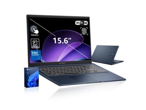 ASUS Vivobook 15 Laptop, Core 7 150U(5.4GHz, >i7 1255U), 15.6" FHD Touchscreen, 16GB DDR5 RAM, 512GB SSD, Fingerprint for Secure Login, Backlit Keyboard, Windows 11 Pro, Blue