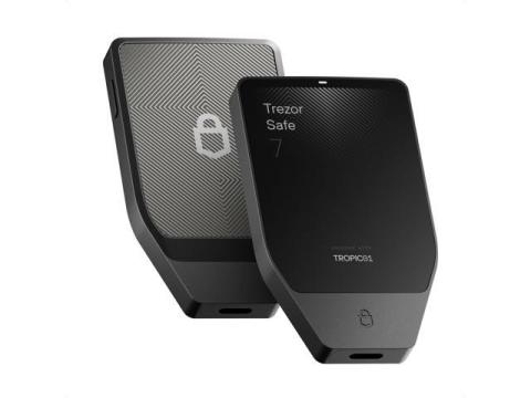 Trezor Safe 7 - Crypto Hardware Wallet with Bluetooth, Color Touchscreen, Transparent Secure Element, Quantum-Ready (Charcoal Black)