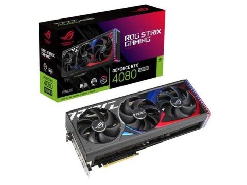ASUS ROG Strix GeForce RTX 4080 SUPER Black Edition Gaming Graphics Card (PCIe 4.0, 16GB GDDR6X, DLSS 3, HDMI 2.1a, DisplayPort 1.4a, Vapor Chamber, Aura Sync) ROG-STRIX-RTX4080S-16G-Black, Refurbish