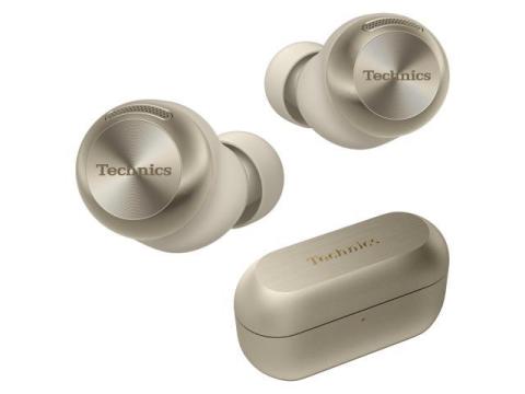 Technics Reference Class Hi-Fi Wireless Earbuds,Dolby Atmos with Head Tracking,Adaptive Noise Cancelling,3 Device Multipoint, 10-hr Battery,Wireless Charging,Improved Fit -EAH-AZ100-N (Champagne)