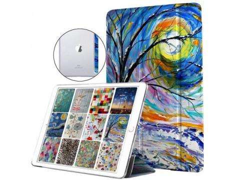 iPad 10.2 9 Gen 2021 8 Gen 2020 iPad 7 Gen 2019 [iPad 9th 8th 7th ] A2602 A2270 A2197 MK663LL/A MK673LL/A MYN62LL/A MW6Y2LL/A Trifold Printed PC Lightweight Protective Clear Back Cover - Color Emblem