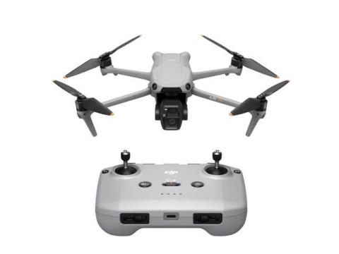 DJI Air 3 (DJI RC-N2), Drone with Medium Tele & Wide-Angle Dual Primary Cameras, 46-Min Max Flight Time, Omnidirectional Obstacle Sensing, 48MP Photos, 4K/60fps HDR, Compliance with FAA Remote ID