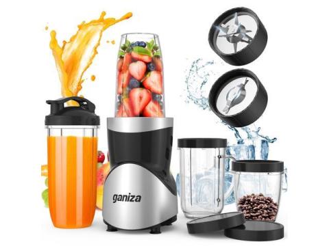 Smoothie Blender, 900W Blenders for Shakes and Smoothies, 15-Piece Personal Blender and Grinder Combo for Kitchen, Smoothies Maker with 4 BPA-Free Portable Cup, Nutritious Recipe