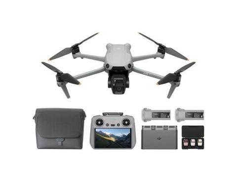 DJI Air 3S Fly More Combo (RC 2 Screen Remote Controller), Drone with 1" CMOS Wide-Angle & Medium Tele Camera for Adults, 4K/60fps, Omnidirectional Sensing & 3 Batteries for Extended Flight Time