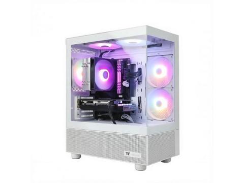 AIGAMEPC Gaming PC Desktop Computer,   Intel Core i7 up to 4.0GHz, Radeon RX 580 8G, 16G RAM, 512GB M.2 SSD, BX3 550W 80PLUS Bronze PSU, WiFi 5, RGB Fan x5, Windows 11 Home, White Towers PC