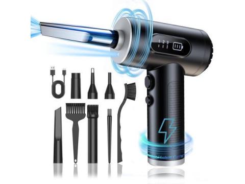 Electric Compressed Air Duster, 3-Gear Dust Blower for Computers Cordless PC Dusters Keyboard Electronics Cleaning Kit - 50000RPM 6000mAh Rechargeable with LED Light Display