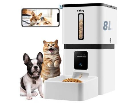 Automatic Dog Feeder with Camera WiFi: 33 Cups 5G App Control Easy Setup Cat Food Dispenser - HD 1080P Video Recording Timed Pet Feeder for Cat Dog Small-Pet