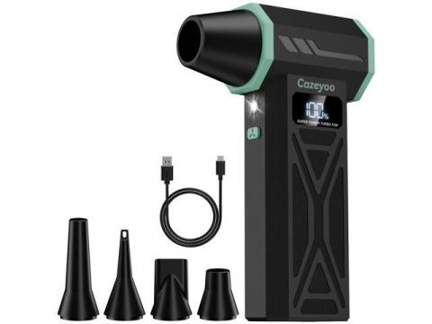 Compressed Air Duster - 150000 RPM Electric Air Duster with Brushless Motor, LCD Display, LED Light, 4 Speed Adjustable Cordless Blower - Rechargeable Air Duster for Equipment, Car, Outdoors and Home