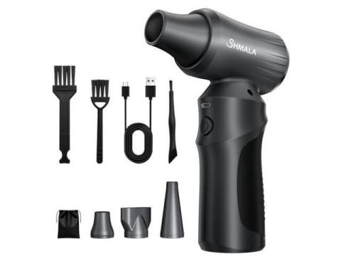 Compressed Air Duster  Super Powerful 300,000 RPM Cordless Air Duster, Rechargeable Brushless Motor, 3-Speed Adjustable, Portable Air Blower for Keyboards, PCs, Laptops, Cars, Home & Office
