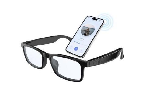 Smart Glasses for Men & Women, Clear Blue Light Glasses, Bluetooth Glasses with Speaker, Intelligent Touch & Voice Assistant, Compatible with iOS/Android, Audio Eyeglasses for Gaming/Working