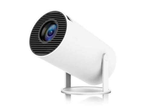 HY300 Mini Portable Projector, Support 4K 1080P with Dual-Band WIFI6 5G Wireless 5.0 Bluetooth Android 11, 180° Rotatable, Auto Keystone Correction, 35"-130" Screen Video Projector