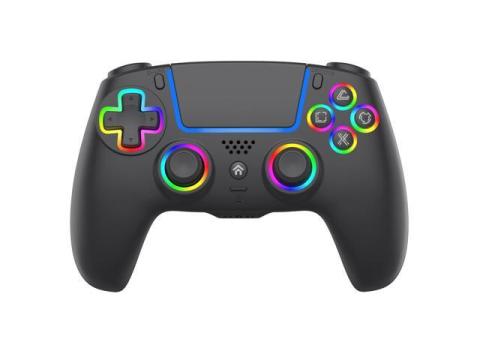TOPWOLF PS5 Bluetooth Controller with Hall Effect Joystick, Wireless & USB for PS5/PS5 Slim/Pro/PC, RGB, Dual Vibration, 6-Axis Motion Sensor, Macro & Turbo, Multi-Platform Gamepad