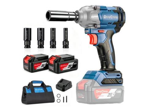 20V Brushless Impact Wrench, Max Torque 503 ft-lbs (682 N.m), 2x4.0Ah Battery, 1/2" with 3 Mode Speed, 2400 RPM Cordless Impact Gun, Includes Charger, 4 Impact Sockets and Kit Bag